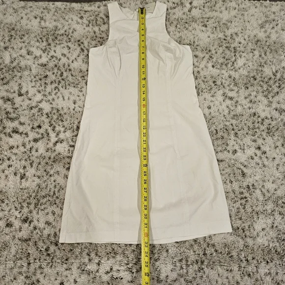 BHLDN SZ Med White Halter Helena Sleeveless Seamed Mini Lined Dress Zip Back - Picture 8 of 13